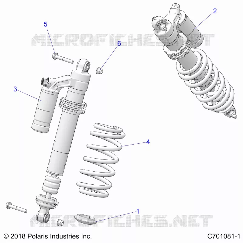 SUSPENSION, REAR SUPPORT AMORTISSEUR 