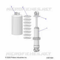 SUSPENSION, AMORTISSEUR AVANT TRACK