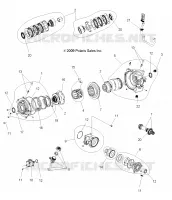 SYSTÈME DE TRANSMISSION, FRONT PONT INTERNALS (BUILT 3/05/10 AND BEFORE)