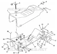 SIEGE ET RESERVOIR 600 XCR 0975677, 600 XCR SE H975677 and EUROPEAN 600 XCR (4937963796A006)