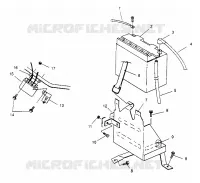SUPPORT BATTERIE  500 EFI 0952774, EFI SKS 0952574,   EFI SKS PT 0952974, and EU (4929052905C008)