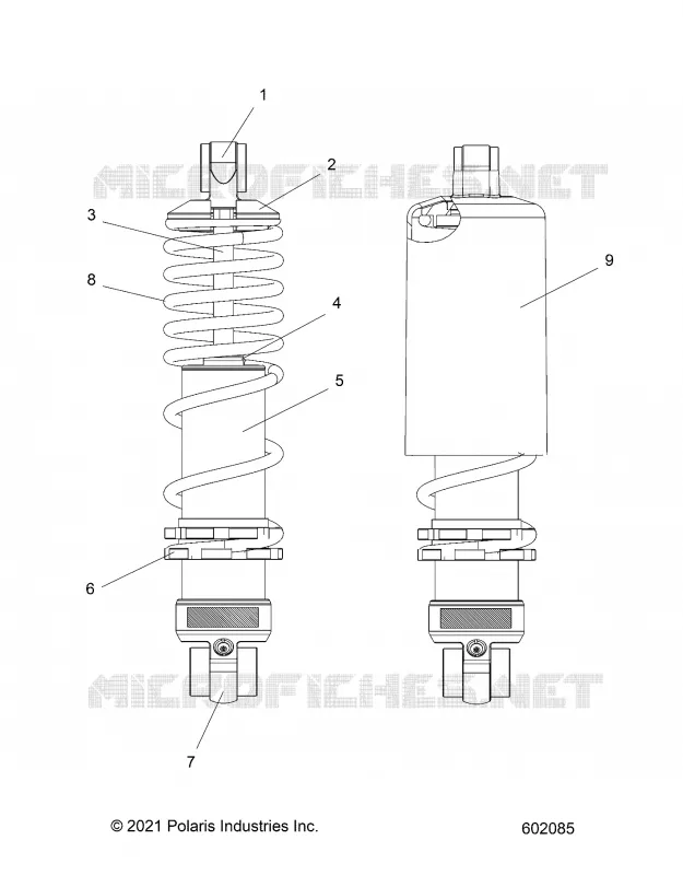 SUSPENSION, AMORTISSEUR AVANT TRACK