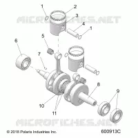 ENGINE, PISTON AND VILEBREQUIN