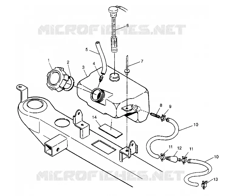 RESERVOIR D'HUILE ASSEMBLY  2x4 400L W957540 (4930093009A013)