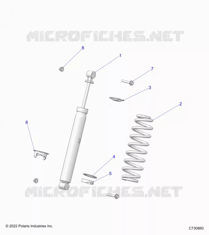 SUSPENSION, REAR SUPPORT AMORTISSEUR 