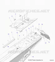 CHASSIS, REAR TUNNEL COVER, CLOSEOFF, AND SNOWFLAP