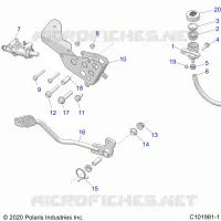 BRAKES, BRAKE PEDAL AND MAITRE CYLINDRE