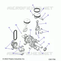 ENGINE, BALANCE SHAFT, VILEBREQUIN/PISTON