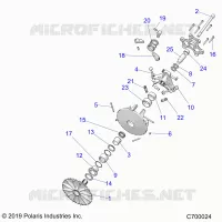 SYSTEME DE TRANSMISSION, PRIMARY CLUTCH