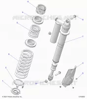 SUSPENSION, REAR SUPPORT AMORTISSEUR 