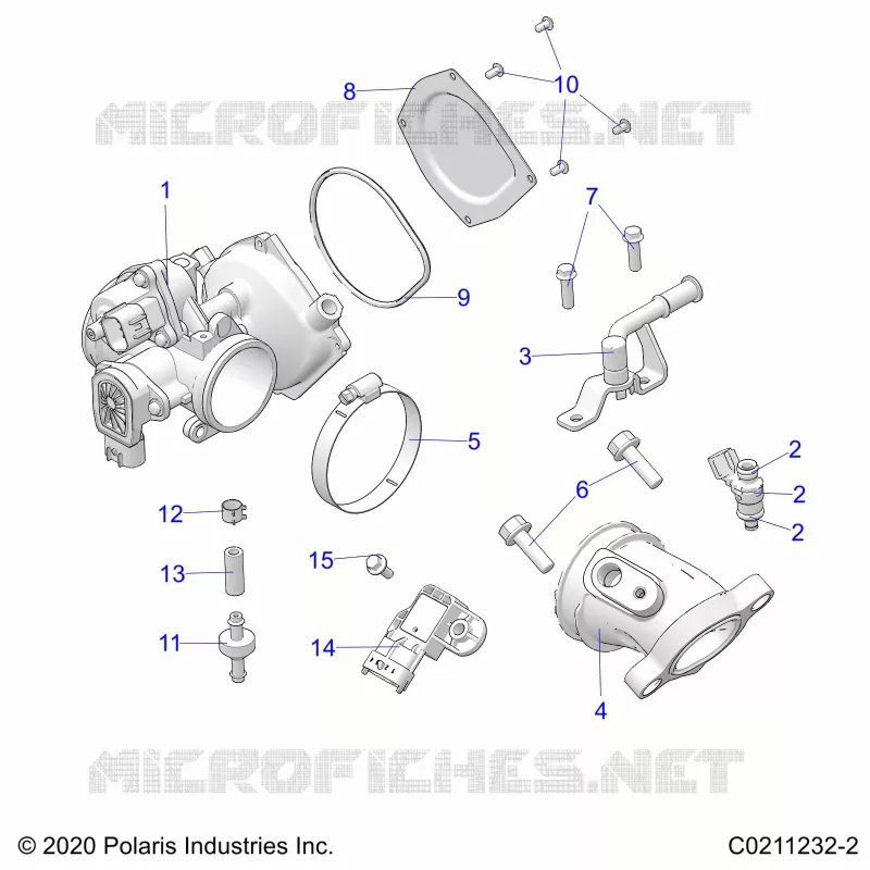ENGINE, CORPS DE PAPILON AND FUEL RAIL