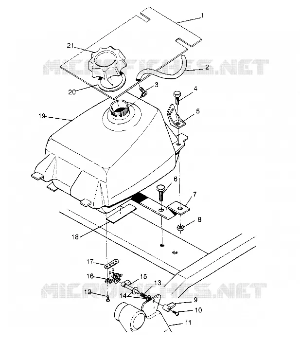 RESERVOIR A CARBURANT 6x6 300 W948730 (4926792679A011)