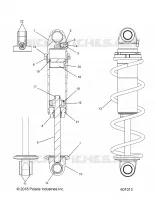 SUSPENSION, AMORTISSEUR AVANT TRACK (CLEAR COIL OVER)