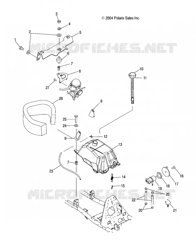 CARBURANT TANK AND CARBURATEUR MOUNTING