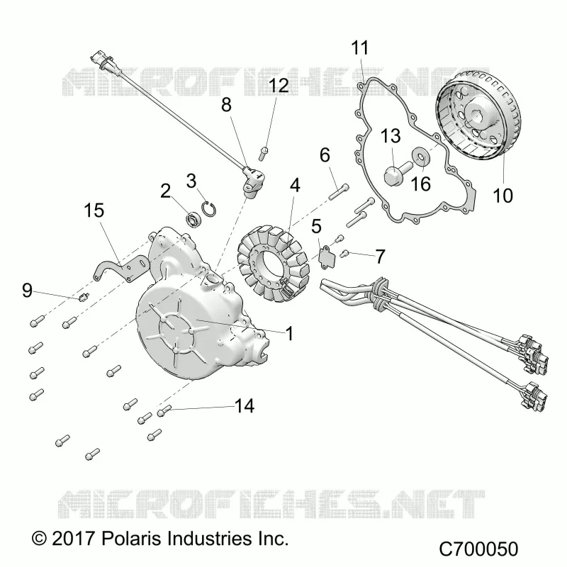 ENGINE, STATOR AND VOLANT MOTEUR