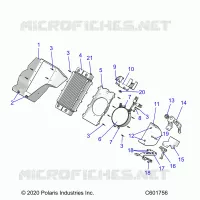 MOTEUR, RADIATOR MOUNTING
