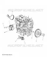 ENGINE, ALTERNATEUR, FLYROUE AND STARTER MOUNTING