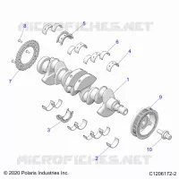ENGINE, VILEBREQUIN AND BEARINGS
