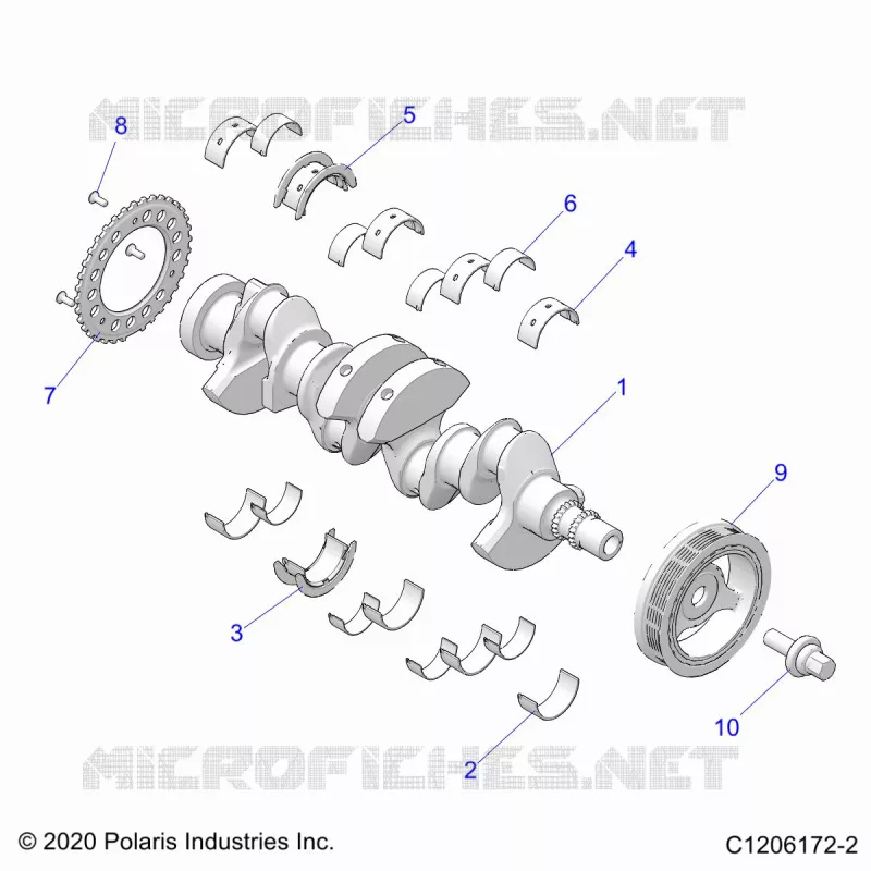ENGINE, VILEBREQUIN AND BEARINGS
