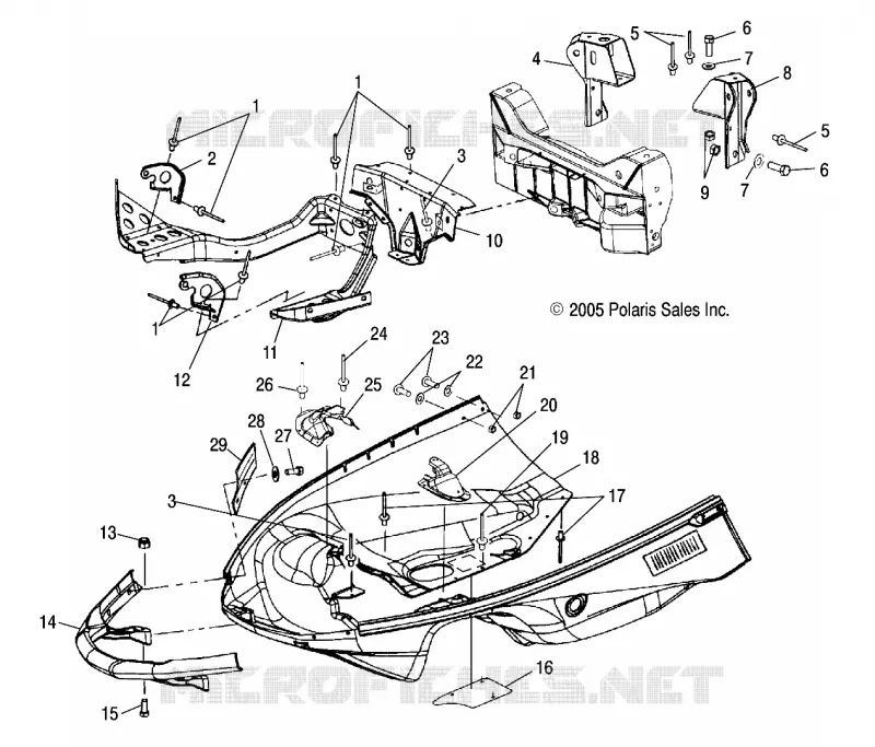CARROSSERIE AVANT ET PARE CHOCS