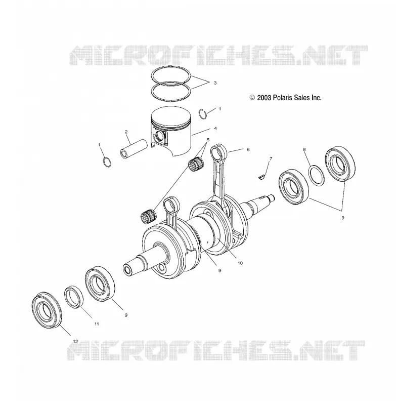 PISTON ET VILEBREQUIN (800)