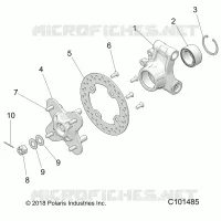 SUSPENSION ARRIERE HUB AND BEARING CARRIER