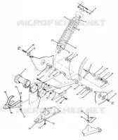 SWING ARM WELDMENT AND AMORTISSEUR ARRIERE ASSEMBLY (4918541854025A)