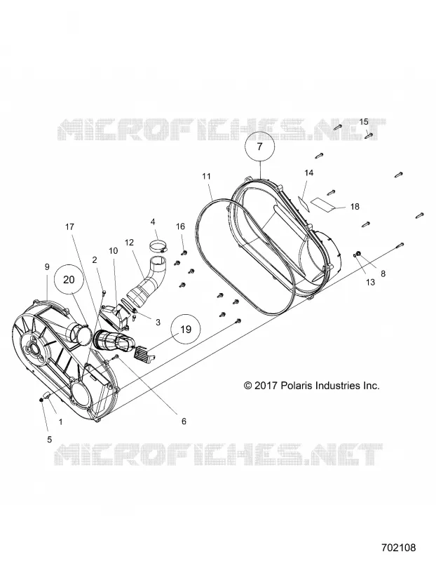DRIVE TRAIN, COUVERCLE D'EMBRAYAGE AND DUCTING