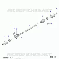 DRIVE TRAIN, ARBRE DE TRANSMISSION, FRONT