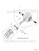ENGINE, VILEBREQUIN, CONNECTING ROD AND PISTON