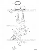 ENGINE, VILEBREQUIN AND PISTON