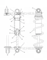 SUSPENSION, AMORTISSEUR AVANT TRACK (BLACK COIL OVER)