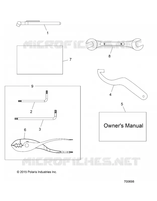 REFERENCES, TOOL KIT AND MANUEL DU PROPRIETAIRES