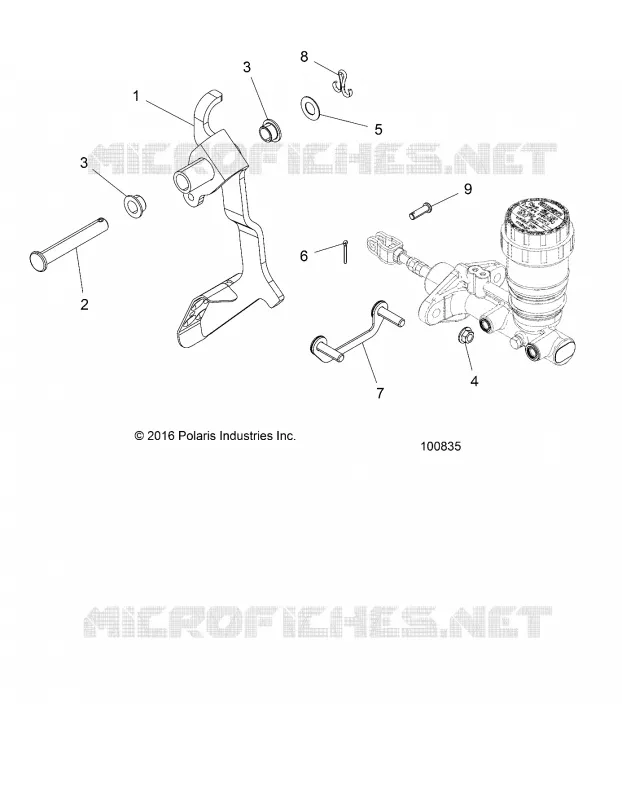 BRAKES, PEDAL AND MAITRE CYLINDRE MOUNTING