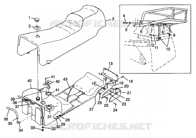 SIEGE ET RESERVOIR ULTRA TOURING 0985378 and EUROPEAN ULTRA TOURING E985378 (4943404340A009)