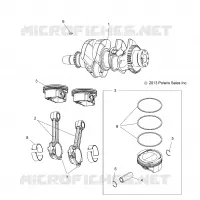 ENGINE, VILEBREQUIN AND PISTON