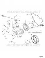 ENGINE, STATOR AND VOLANT MOTEUR
