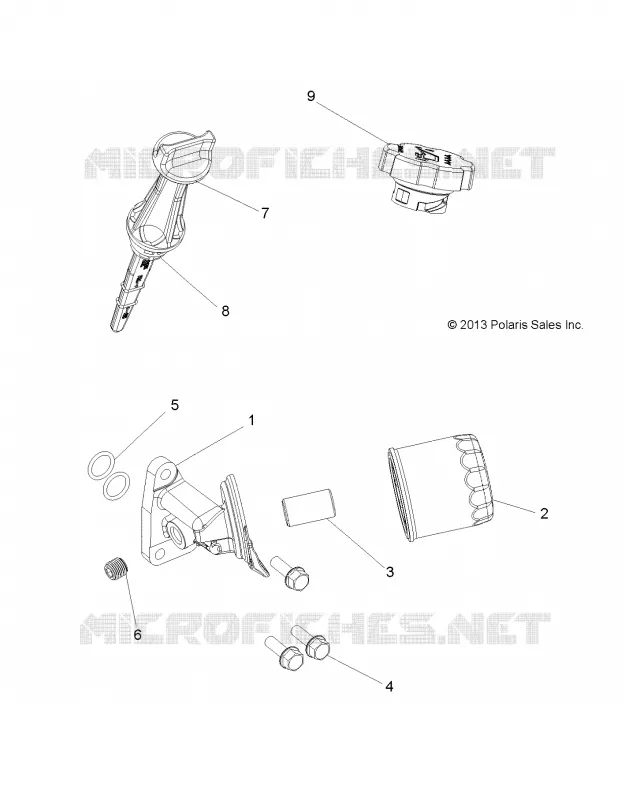 ENGINE, FILTRE A HUILE AND DIPSTICK