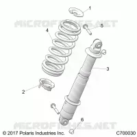 SUSPENSION, REAR SUPPORT AMORTISSEUR 