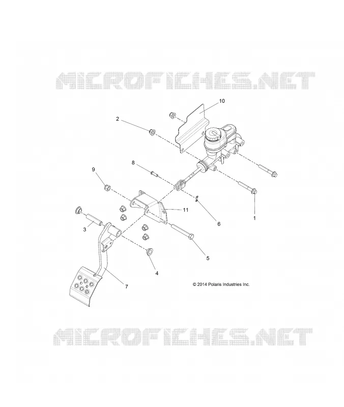 FREINS, PEDAL AND MAITRE CYLINDRE MOUNTING
