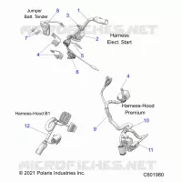 ELECTRICITE, WIRE HARNESS, HOOD, ELEC. START