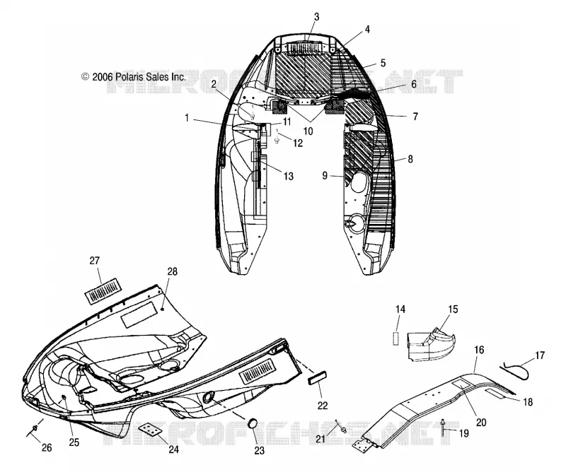 PROTECTION ANTI CHALEUR CARROSSERIE AVANT