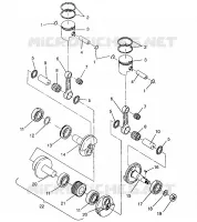 PISTON ET VILEBREQUIN 440 XCR 0951660 (4929112911C012)