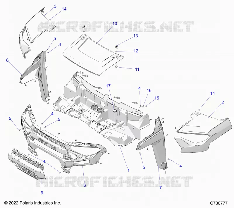 CAPOT AND FRONT FACIA -R23RRE99AJ/BJ/AK/BK/AX/BX/A9/B9 (C730777)