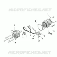 ENGINE, ALTERNATEUR AND COMPRESSOR