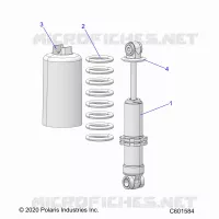 SUSPENSION, AMORTISSEUR AVANT TRACK