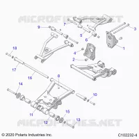 SUSPENSION ARRIERE CONTROL ARM, MOUNTING