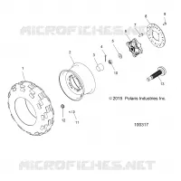 ROUES, FRONT TIRE AND BRAKE DISC