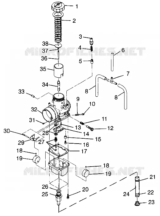 CARBURATEUR 700 XCR 0985678(A) AND EUROPEAN 700 XCR E985678 (4943114311D002)