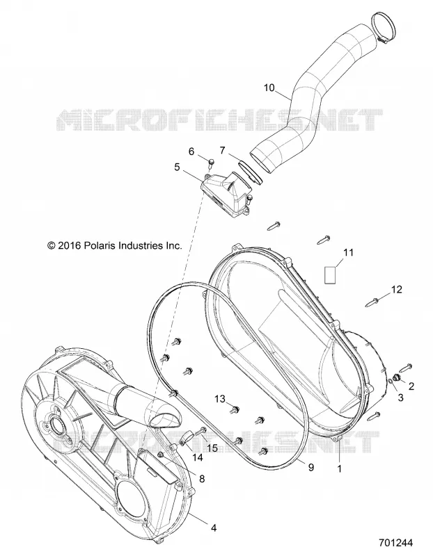 DRIVE TRAIN, COUVERCLE D'EMBRAYAGE AND DUCTING